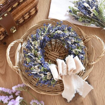 【敬老の日】花香るラベンダーのリース　ドライフラワー　花と生活ivory