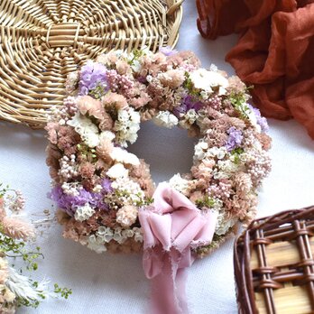 【敬老の日】やさしいおれんじ　秋風のリース　花と生活ivory