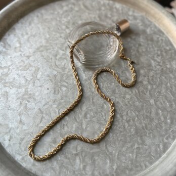 NM47-【 MONET 】モネ・ヴィンテージネックレス 1980s Gold & Silver Screw Chain