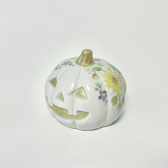 小さなハロウィンカボチャの、磁器のオーナメント
