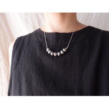 【SV】Green Gray Pearl Necklace／グリーングレー パールネックレス