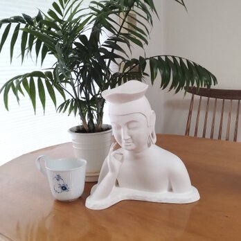 塑像　弥勒菩薩像　胸像高さ21ｃｍ