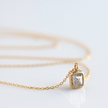 K18 ローズカット・ダイヤモンドネックレス 〈オクタゴン・ホワイト〉