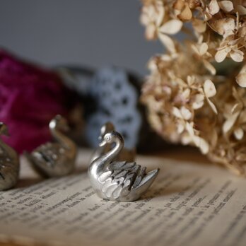 スワン　カードスタンド　白鳥　刻印入り　フランスヴィンテージ