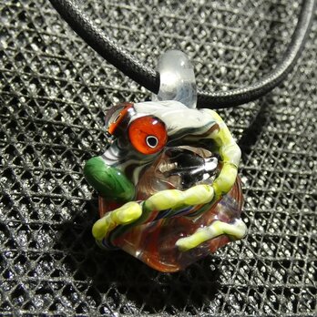 龍、　水神ドラゴンNO.365（ガラス、とんぼ玉、伝統工芸、一点物、ネックレス）