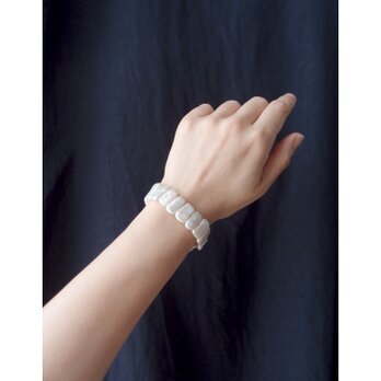 【K14gf】Rectangle Pearl Bracelet／レクタングルパール ブレスレット