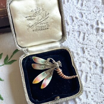 マーカサイト　エナメル　ブローチ ドラゴンフライ