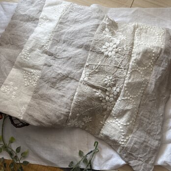 ✳︎ハンドメイド✳︎ リネン製パッチワークキッチンファブリック