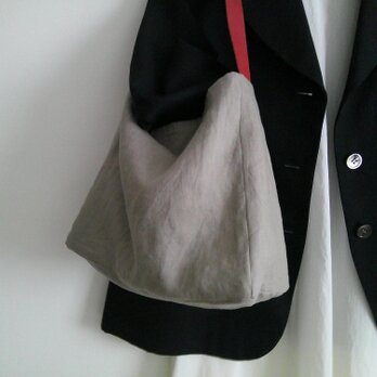 BrownKhakiLinen Bag＆pouch
