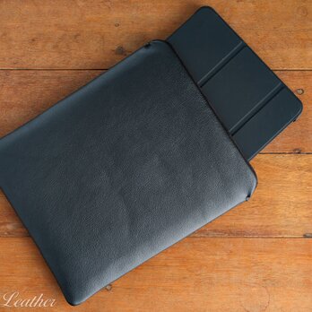 《WATERPROOF LEATHER》iPad 10.9インチ レザースリーブケース ブラック