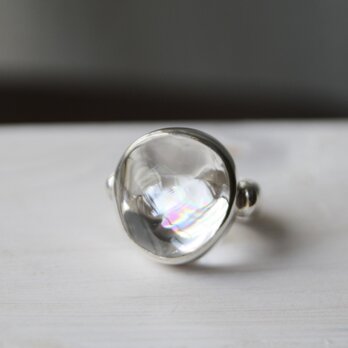 レインボークリスタル　silver リング