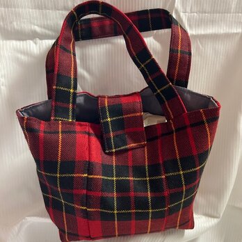 タータンチェックのバッグ【赤黄チェック】