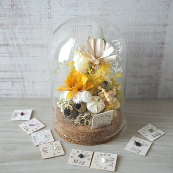 「誕生日プレゼント」 誕生月の天然石  -white&yellow-