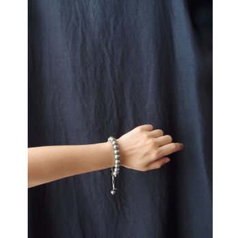 【SV】Green Gray Pearl Bracelet／グリーングレーパール ブレスレット