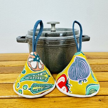 三角鍋つかみ ソレイアード 鍋つかみ ハンドメイド 1101 三角鍋つかみ ソレイアード 鍋つかみ ハンドメイド 1101 鍋つかみの