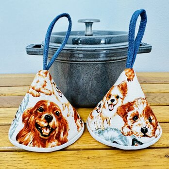 三角鍋つかみstaub　ストウブ　ホーロー　鍋つかみ　ミトン
