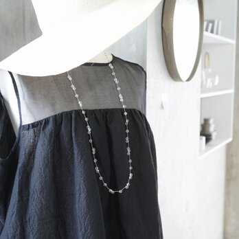 long necklace silk 雫トパーズ