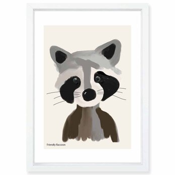 おねだりアライグマ　送料無料 　イラスト　A4〜A0　ポスター　アートポスター　アート/sei検索新着順　3699