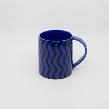 【コバルト釉】マグカップ -Wavy-