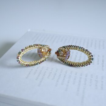 peacock | 耳飾り | 天然石・フランスアンティーク