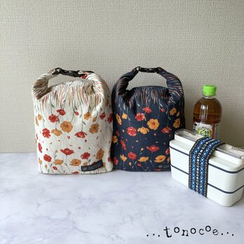 〔受注生産〕洗える!ロングランチバッグ 保温 保冷 (ポピー)