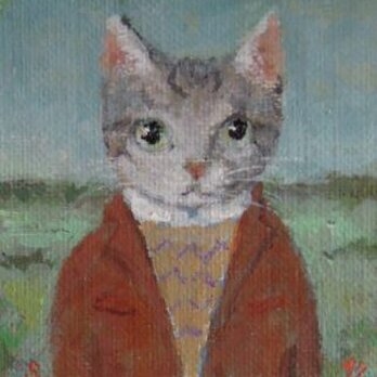 編み込み模様のセーター