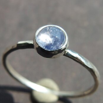 タンザナイト一粒リング　【silver】　4㎜　カボション　12月の誕生石