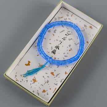 6mm   108玉   ブルークォーツ   水晶  ブレスレット   腕輪　ブレスレット　数珠　天然石　京都　UDA213