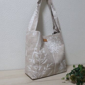 イギリスコットン花柄Ｂショルダートートバック