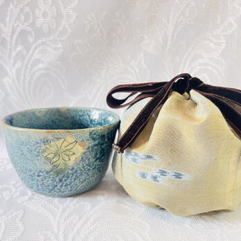 茶碗袋　茶道　琉球絣　着物リメイク　015