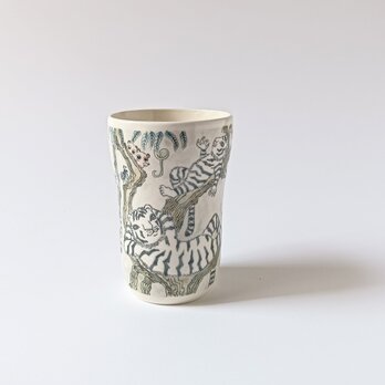 タンブラー　月下の虎群