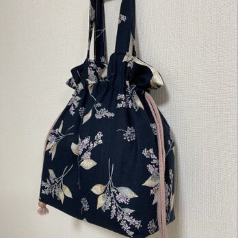 【受注制作】巾着型トートバッグ　モーメント　可愛い秋草