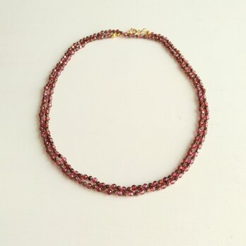 ガーネット×ヘマタイトロングネックレスのコピー