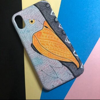 【セフニア｜ハシビロコウ｜背面iPhoneケース】