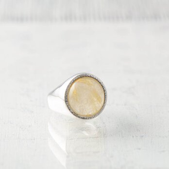 Délice rond（デリス・ロン）ルチルクォーツのシルバーリング