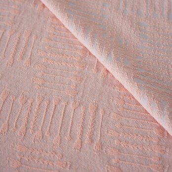 ジャガード生地　綿　[ 麦 ] ピンク｜オリジナルファブリック Aneqdot by Fumi Hotta