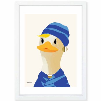 ボーイッシュ　アヒル　送料無料 　イラスト　A4〜A0　ポスター　アートポスター　アート/sei検索新着順　3701
