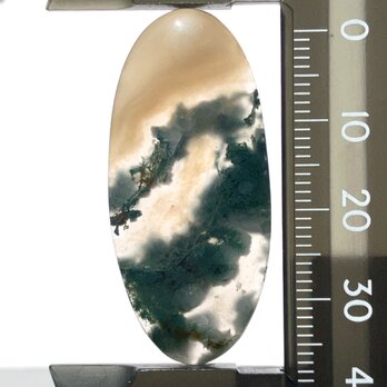 モスアゲート[318] 41x19mm 39Cts　ルース／天然石／カボション