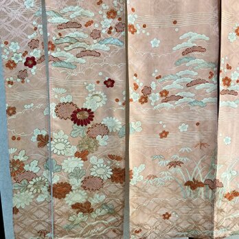 着物素材、リメイク暖簾横〜129–丈〜104!