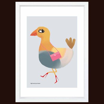 どうしてもハイヒール　送料無料 　イラスト　A4〜A0　ポスター　アートポスター　アート/sei検索新着順　1