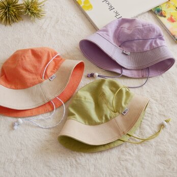 べビー・キッズ帽子　ダンガリーバケットハット