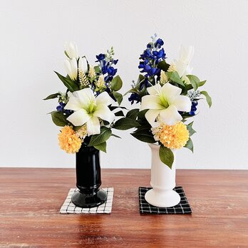 【 お仏花ブーケ 】シャンデリアリリー　ブルー