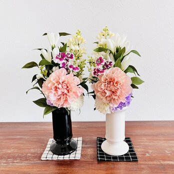 【 お仏花ブーケ 】ダリア　ピンク