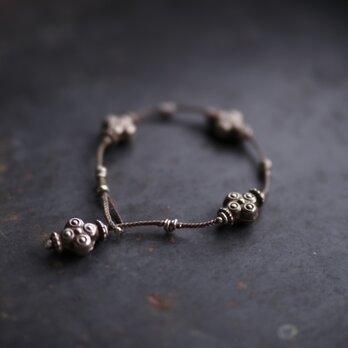 <MTO> -Afgansilver- code bracelet