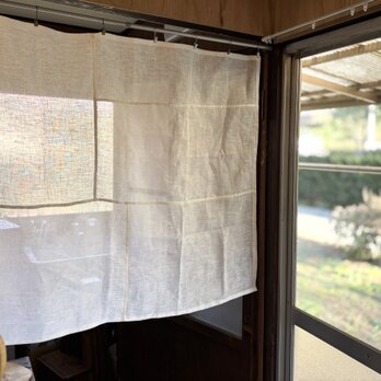 風と光をまとう 薄手の白リネン（幅90×丈㎝）