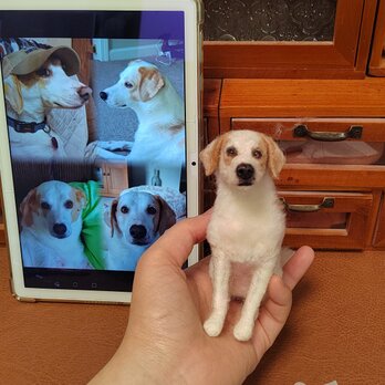 [オーダーメイド] 羊毛フェルト 犬 、ペット ぬいぐるみ、うちの子 人形、犬 似顔絵、愛犬 誕生日 プレゼント、犬好き 贈り物