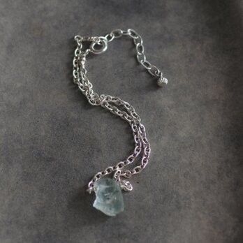アクアマリン原石のチェーンブレスレット（Silver925）　