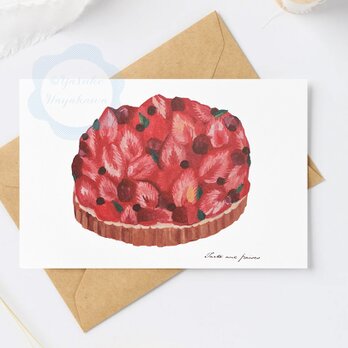 （40）苺タルト　ポストカード　3枚セット