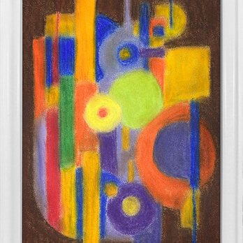 パステル画　ジャズとコーヒー②