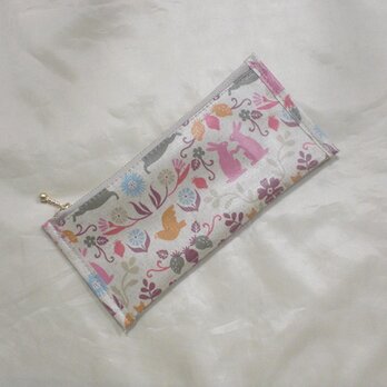 ぺたんこ長財布Slim／なかまと一緒（ピンク）